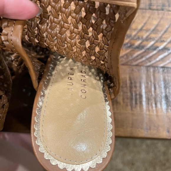 LC Lauren Conrad Tan Woven Heeled Sandals - Picture 6 of 6